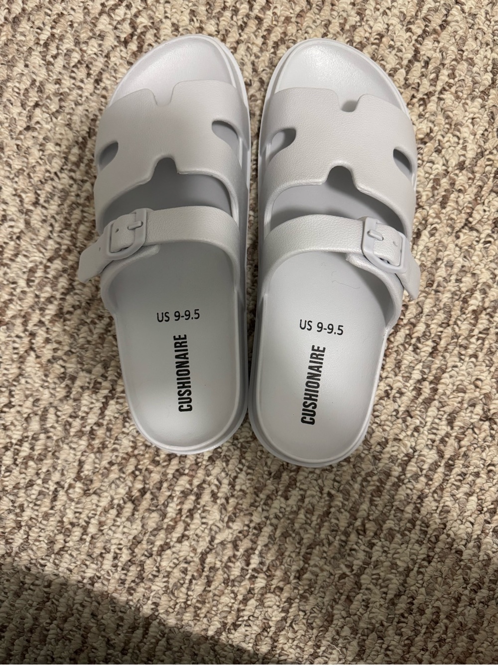 Woman's White Slip-On Sandals